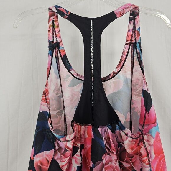Lululemon Lightened Up Singlet Womens Size 8 Secret Garden Black Pink Floral - Picture 7 of 7